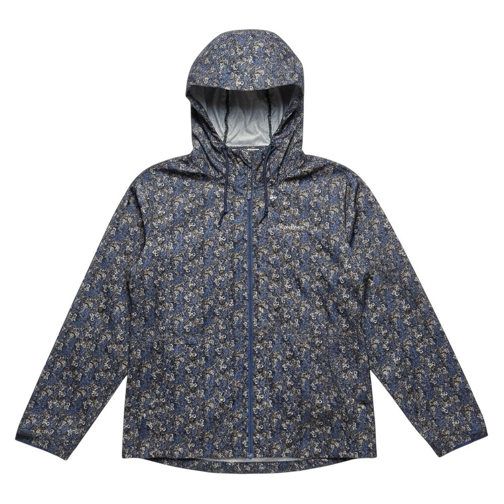Columbia Women’s Floral Women's windbreaker Utility Blue Jacket size M 1706011